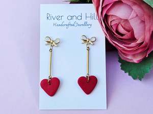 Hearts Collection Hearts Dangles Red