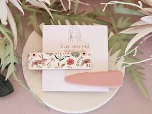 Florals: Easter Rabbit Print Hairclip Set