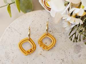 Hoops: Daily Colour Mustard Floral Hoops