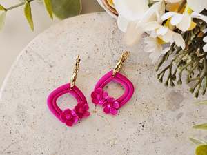 Hoops: Daily Colour Magenta Floral Hoops