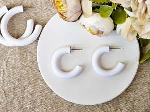 Daily Colour Hoops Small White