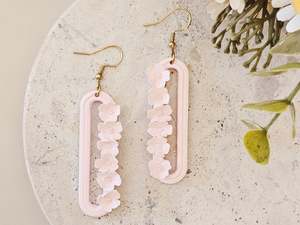 Hooks: Daily Colour Pastel Pink Floral Earrings