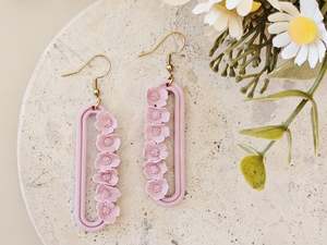 Hooks: Daily Colour Lavender Floral Earrings