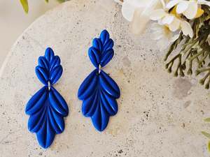 Stud Back: Daily Colour Bright Blue Arch Earrings