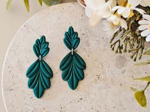 Daily Colour Emerald Green Arch Earrings