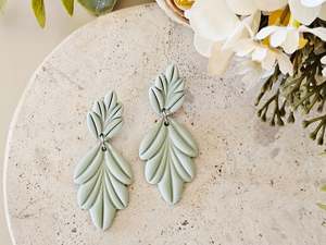 Daily Colour Sage Green Arch Earrings