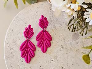 Daily Colour Magenta Arch Earrings