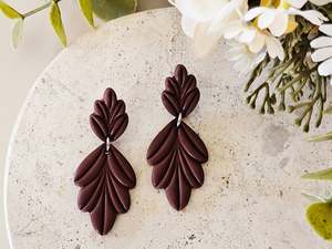 Daily Colour Chocolate Brown Arch Earrings