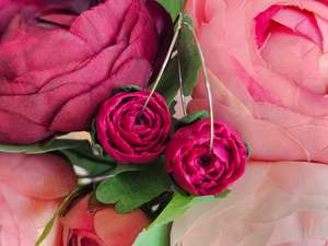 Peonies Dainty Hoops