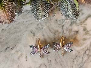 Hoops: Dragonfly Hoops Dainty