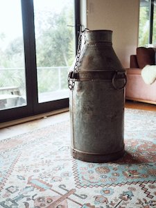 Original Iron Milk Can - Rivet - Vintage & Gallery from Raglan