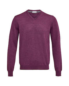 Winter Collection: Grape V Neck Merino by Visconti