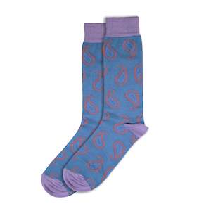 Socks: Blue Paisley Sock