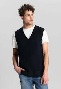 High Summer: Hugin Vest in Navy by Dstrezzed