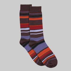 Brown Multi Stripe Sock