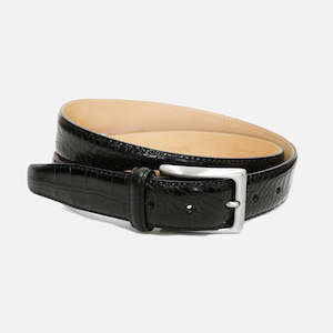 Belts: Black Croc Belt by Monti Castello