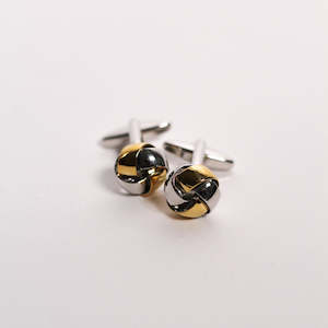 Cufflinks: Two-tone Knot Cufflinks by Tagg of London