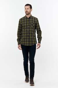 Shirts: Green Button Down Check