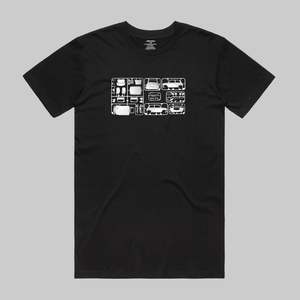 Shirts: Mini Model T-Shirt in Black