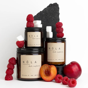 Candleholders And Candles: Nola Dark Raspberry 400g