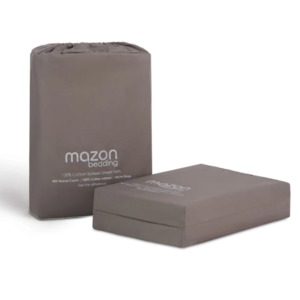 Manchester: Mazon Queen Sheet Set Grey 50cm drop