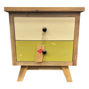 Furniture: Casablanca Bedside Cabinet Green