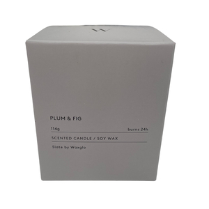 Candleholders And Candles: Soy Wax Candle in Slate Vessel 114gm