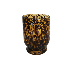 Candleholders And Candles: Tortoiseshell Hurricane Medium