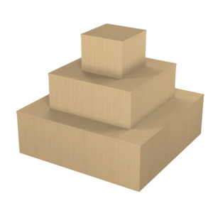 Floor Displays: RMS 3 x tier pyramid display unit