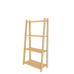 4 Tier shelf display 1200mmH x 600mmW x 300mmD