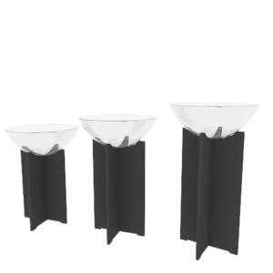 Floor Displays: RMS Bulk bin display w/acrylic bowl (SET OF 3)