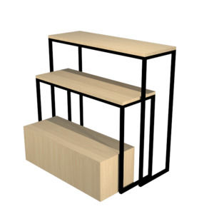 Floor Displays: RMS Nest of tables - steel frame (set of three)