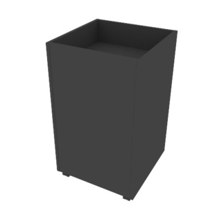 RMS Square bulk display bin 800mmH w/castors