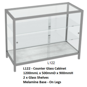 RMS Glass counter display cabinet (L122)