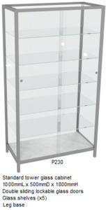 RMS Glass tower display cabinet (L230)