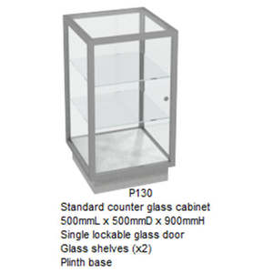 RMS Glass counter display cabinet (P130)