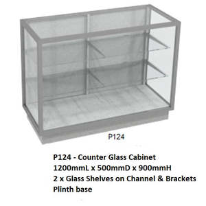RMS Glass counter display cabinet (P124)