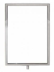 Ticketing Signage: Ticket frame A4 - portrait - chrome