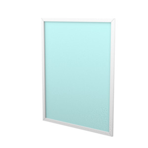 Electronic display table snap-frame end - optional - silver