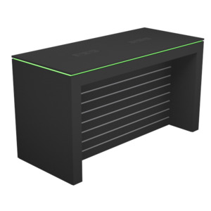 Display table with rgb led lighting_1800mm w/slatpanel back