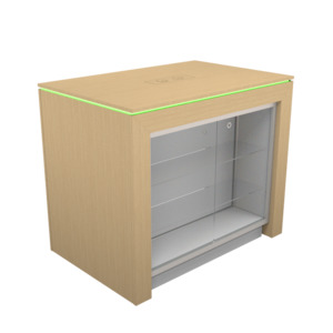 Display table with rgb led lighting_1200mm w/2 x showcase inserts