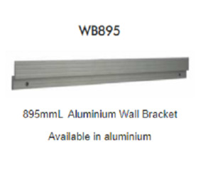 Acrylic Signage Holders: RMS Aluminium 895mm Wall Holder Rail
