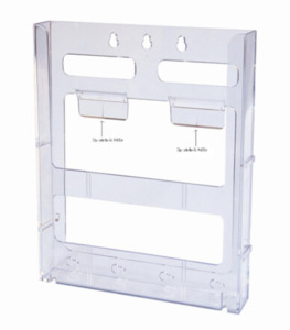 RMS A4 acrylic clip-on brochure holder