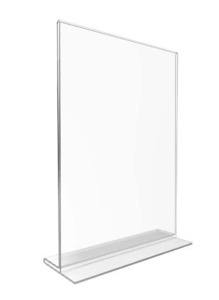 Acrylic Signage Holders: RMS A5 acrylic vertical  menu holder