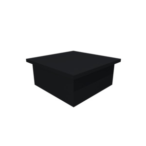 Floor Display Plinth Base Unit: RMS Wall plinth base unit- corner (600mmL x 600mmD x 168mmH)