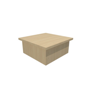 Floor Display Plinth Base Unit: RMS Wall plinth base unit - corner (400mmL x 400mmD x 168mmH)