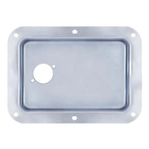 Dishes: Penn Elcom - D021Z - Dish Punched for 1 x D-Series Connector - Zink