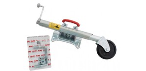350kg Trailer Jockey Wheel 140mm - Swivel + 100mm x 75mm 'U' Bolt Kit