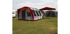 Teardrop Caravan Side Awning Room / Tent - Wine Colour