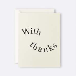Card: With Thanks | Card